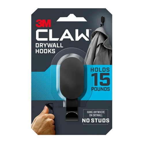 3M CLAW Drywall Hook 7kg Black 3M CLAW Drywall Hook 7kg Black
